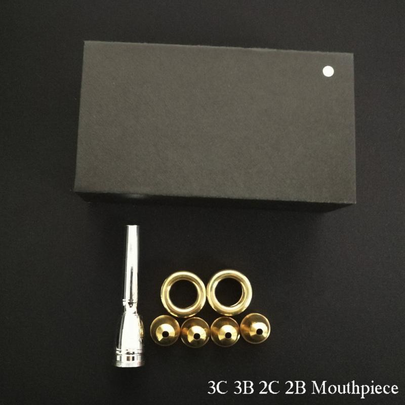 Профессиональный мундштук для трубы, набор из 4 позолоченных насадок № 7 3C 3B 2C 2B