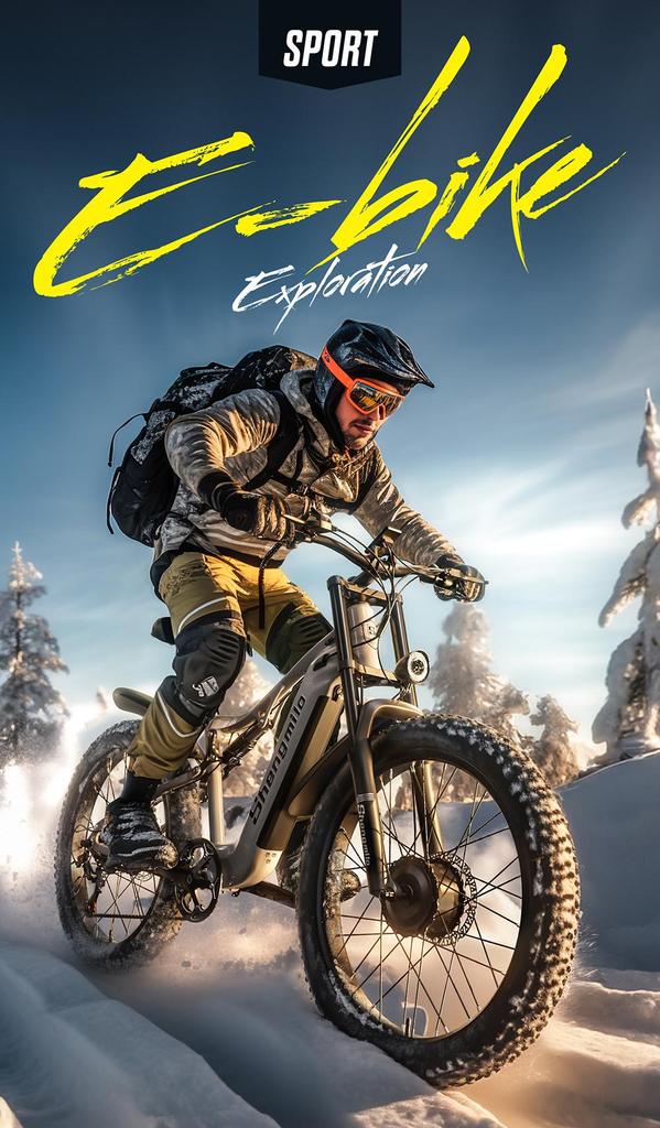 Shengmilo S600 Electric Bike - 2000W Dual Motor, Samsung 17.5Ah Battery, Shimano 7-Speed, Fat Tire 26×3.0 for All-Terrain Riding