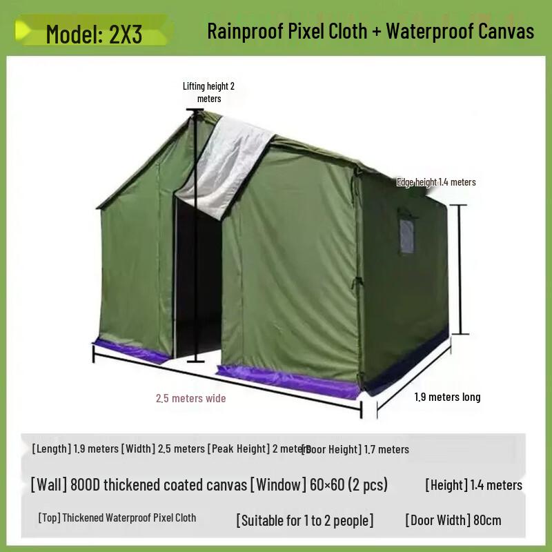 Heavy-Duty Waterproof Construction Field Tent