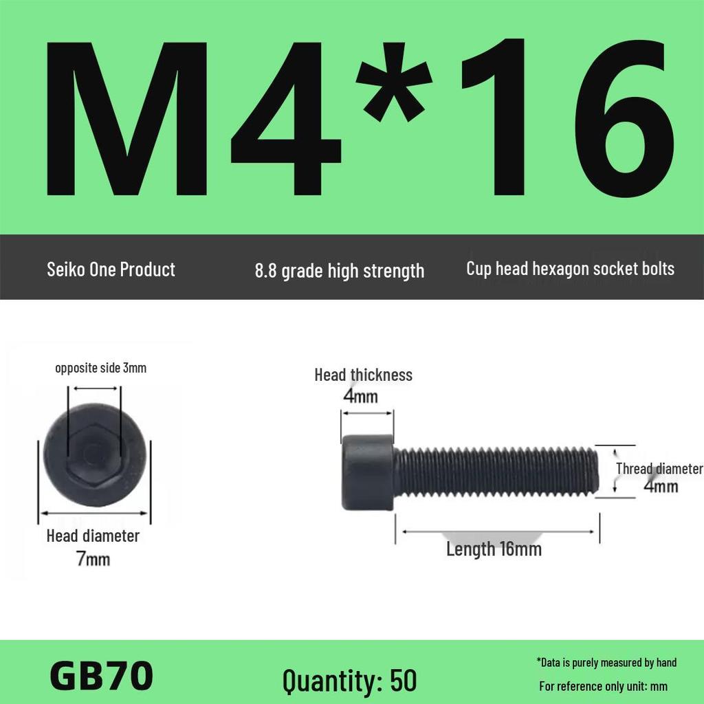 8.8 High-Strength Socket Head Cap Screw Bolt (M4-M16)