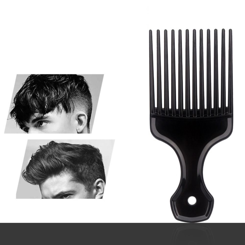 Black Insert Hair Combs Plastic Pick Comb Curly Afro Fork Hairbrush  Barber