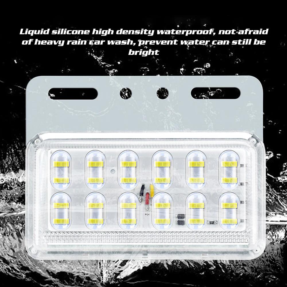 Универсальные 24 В 12 светодиодов Боковые габаритные огни для автомобиля Грузовик Внешние огни автомобиля Сигнальная лампа указателя поворота Предупреждение Задний фонарь Прицеп Грузовик