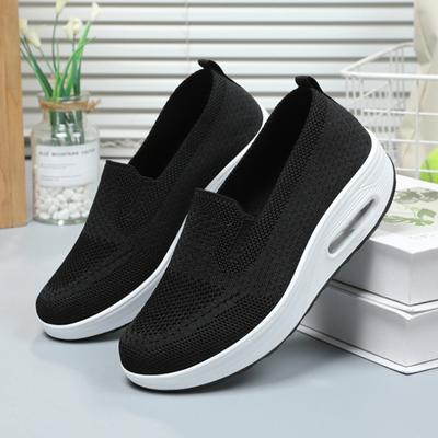 Летняя толстая подошва, обувь-качалка, повседневная обувь из плетеного материала, парусиновая обувь для ленивых