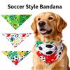 Football Theme Pet Bandanas Scarf Breathable Fabric Dog Cloth With Adjust Detailing for Most Breeds