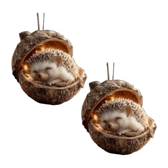 Лесные животные Желуди Украшения Акриловые Уютные Шишки Животные Рождественское украшение 2D Лесное существо Подвесное украшение Деревенский Домашний декор