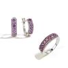Gorgeous Designer Silver Ring & Earrings Set for Women Natural Amethyst February Birthstone Fashion Jewelry for  Special Occasions Gift