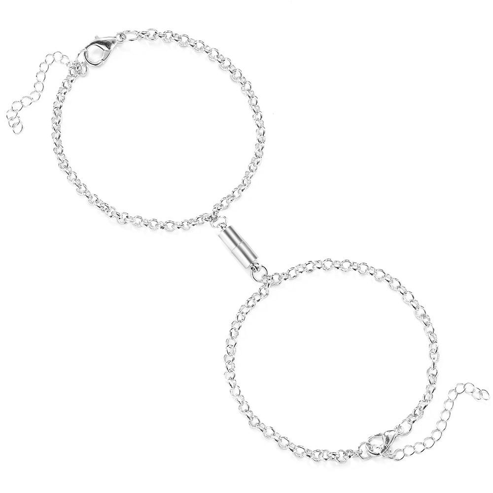 Браслет для пары с концентрическим замком, магнитный браслет «Любовь», подарок на День святого Валентина