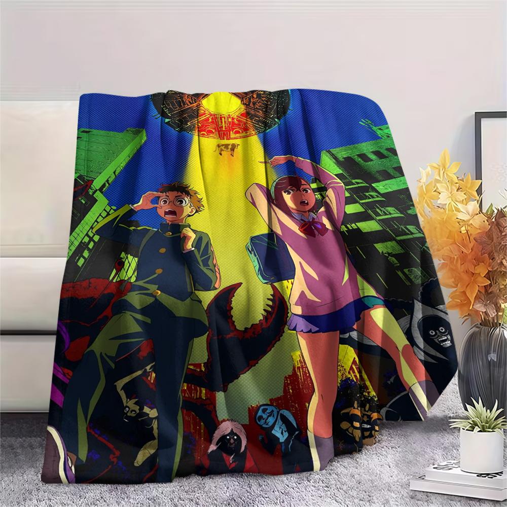 1Pc Dandadan Anime Print Flannel Blanket, High quality Comfortable for All Seasons, Home Decor, Warmth and Comfort, Perfect for Christmas Gifts 33