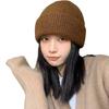 Вязаная шапка утолщенная унисекс осень/зима защита от холода теплая шапка мягкий материал хорошая воздухопроницаемость пушистая шапка [товар]