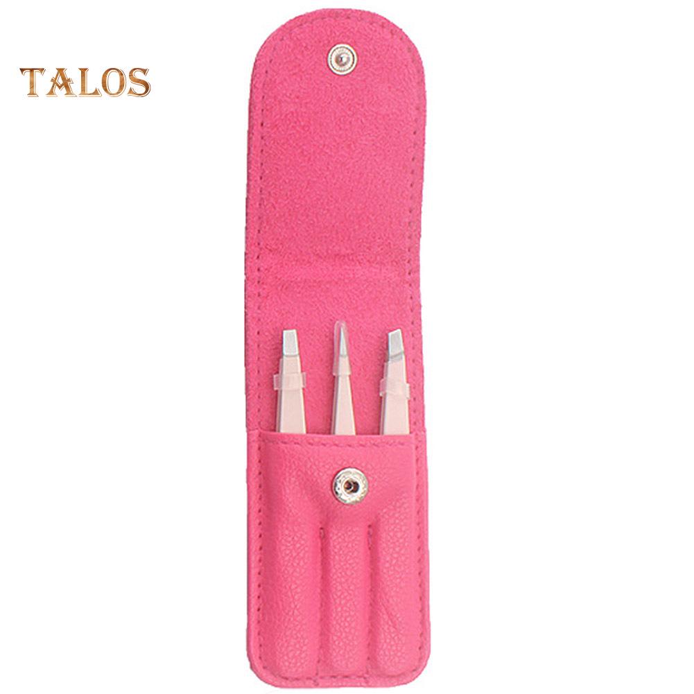 TBH, 3 шт., наклонный плоский пинцет из нержавеющей стали для бровей, набор зажимов для удаления волос