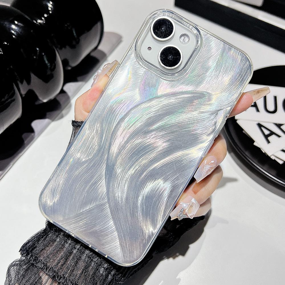 Laser Phone Case for iPhone 11 12 13 14 15 Pro Max 11 14 13 15 Laser Feather Glitter Shockproof Back Cover for iPhone 14 12 13 Pro