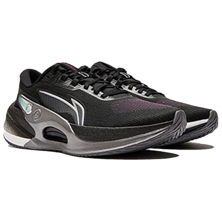 Li Ning Furious Rider 7.0 V2 Нескользящие износостойкие низкие беговые кроссовки мужские Черный Серебристый ARZU003-16