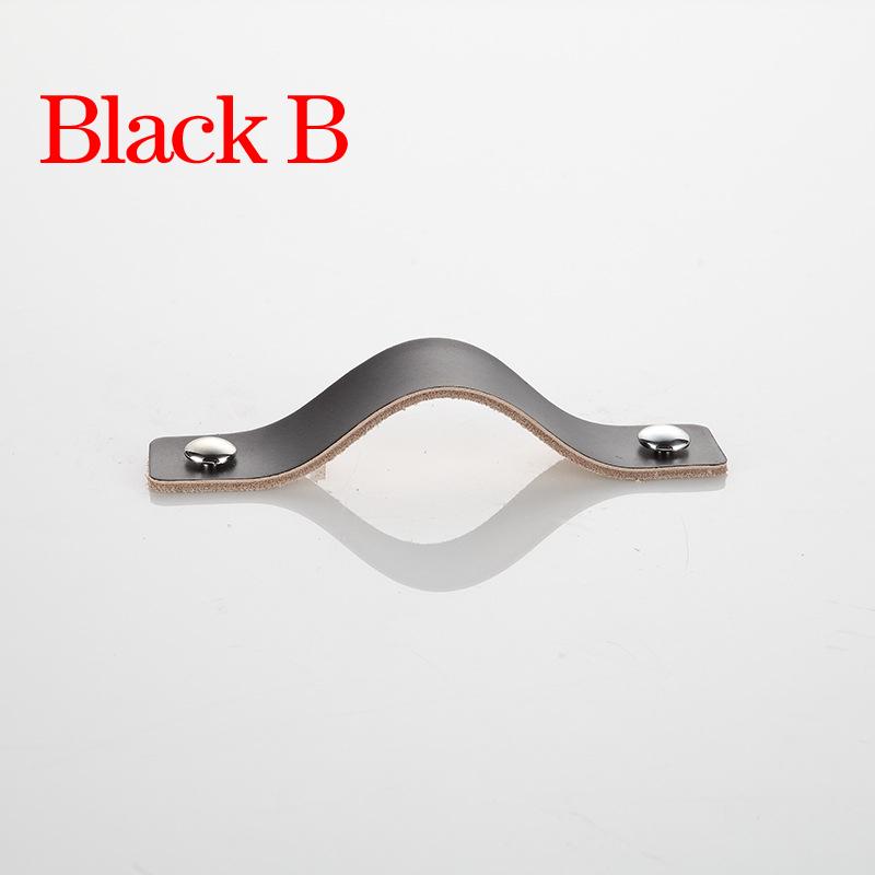 Leather Door Handle Cabinet Drawer Knobs Cupboard PU Leather Pulls Furniture Handles With Screws Furniture Hardware Accessories
