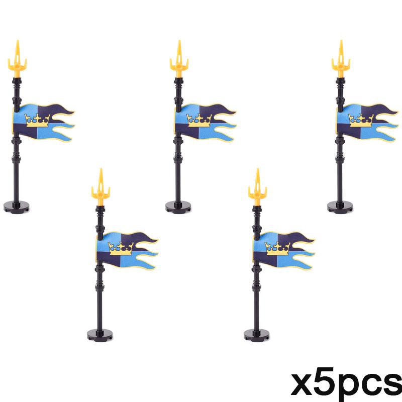 Набор строительных блоков MOC «Средневековый флаг и замок», фигурки, аксессуары, лев, орел, замок Древнего Рима, рыцарский плащ, игрушка-подарок.