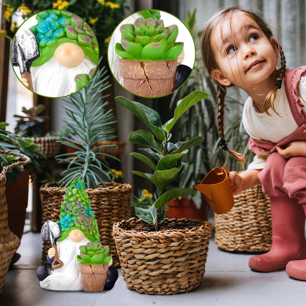 Succulent Dwarf Gnomes Fall Decorations For Garden Gnomes Statues Decorations For Yard