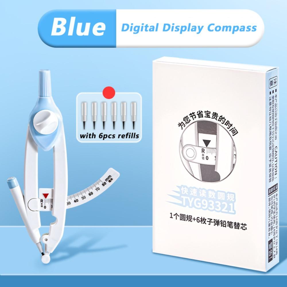 С линейкой, цифровым дисплеем, компасом, диаметром 1-13 см, инструментом для рисования окружностей, для использования студентами
