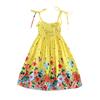 (SU)Toddler Kids Girls Baby Floral Bohemian Beach Straps Dress Princess Clothes