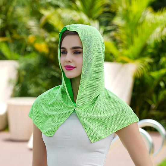 Охлаждающее полотенце с капюшоном для шеи и лица, защита от солнца, ледяное полотенце для летней жаркой погоды, дышащее, для занятий спортом в спортзале, для тренировок, для головы, повязка на голову, шаль