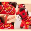 Red Color Plush Horse Keychain Plush Materia Zodiac Pony Figurine Horse Doll Pendant  Bag Pendant