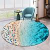 Beach Round Carpet Beautiful Shell Collector Rug Home Bedroom Living Room Decoration Entrance Mat Kitchen Bathroom Anti-Slip Mat