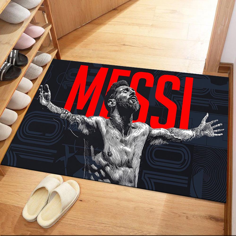 Messi 437 Floor Mat Perfect for Foyer Dormitory Hallway Dining Room Anti-slip Rug Office home decor Perfect Gift for Valentine's Wedding Birthday