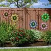 Metal Flower Wall Decor Art Sculpture Hanging Ornament Aesthetic Home Room Garden Courtyard Decoration Outdoor(4colors Optional)