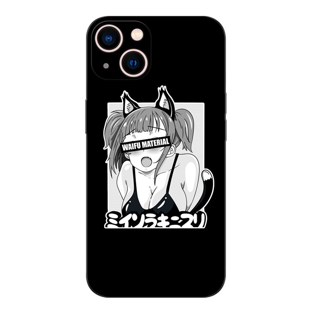 Черный чехол из ТПУ для Samsung Galaxy F23 M12 M22 M23 M32 4G M52 5G M30S M21 Waifu Girl Anime