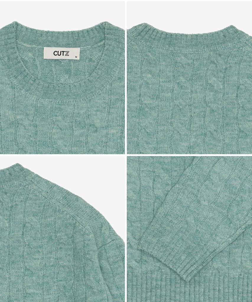 CUTZ [2Pack] Essential Soft Touch Crew Neck + Cable Knit (C Type)