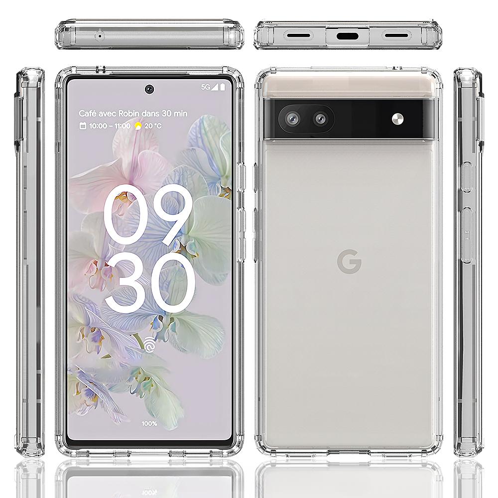 Прозрачный чехол для телефона Google Pixel 9 8 7 6 Pro XL 8 7 6 Pro Funda Capa Легкий противоударный чехол из ТПУ/ПК для Pixel 5 5A 6A 7A 8A 9A