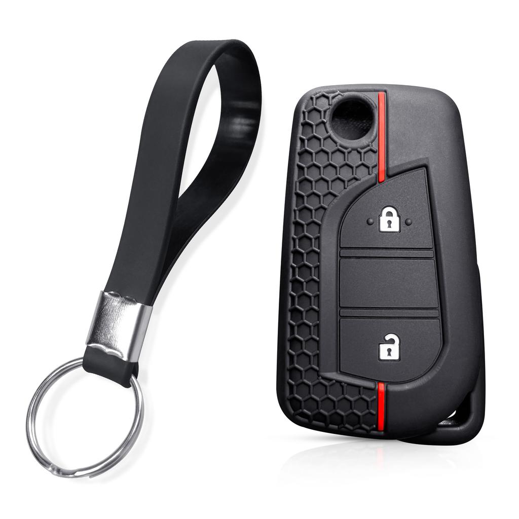 2buttons Key Case Cap for Toyota Yaris Rav 4 2016 2017 2018 Folding Cover for PEUGEOT 108 for Citroen C1 2019 Car Accessories