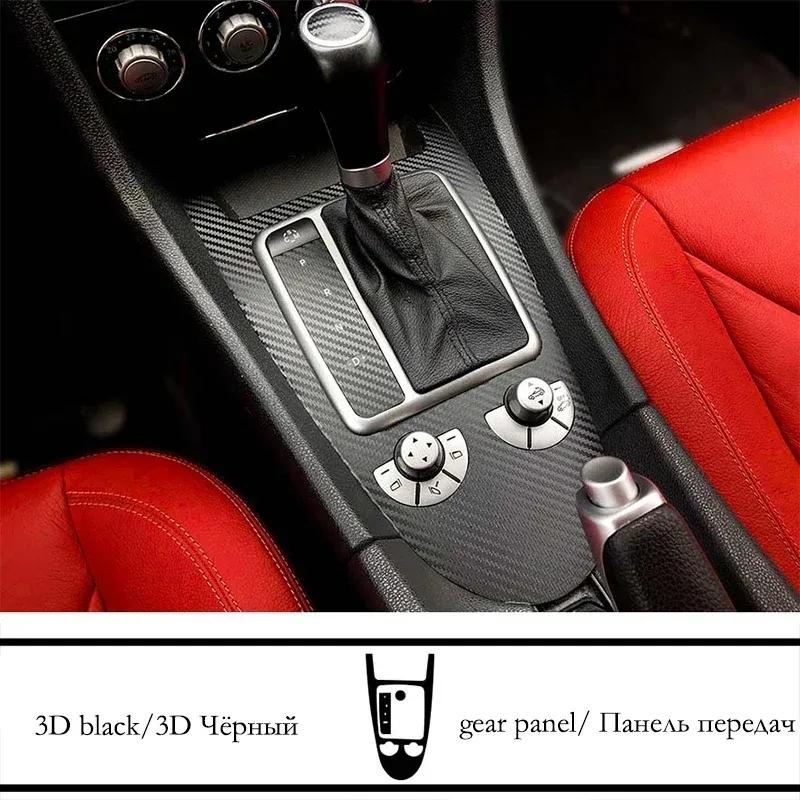 For Benz Mercedes SLK 2004-2010 Carbon Fiber AT Automatic Gear Car Interior Sticker Central Control Multimedia Gear Air Panel