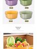Double-Layer Kitchen Drain Basket for Fruits & Vegetables - Food-Grade Storage & Strainer