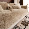 Lamb Wool Soft Sofa Cushion Winter Warm Plush Sofa Covers for Living Room Luxury Non-slip Universal Couch Slipcovers Home