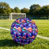 1pc Rainbow Bow Tie Theme Soccer Ball Football, Size 5, Lightweight PVC, Outdoor Training Soccer Ball,Gift j61463