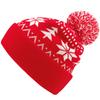 1Pc Snowflake Woolen Hat Christmas Knitted Holiday Warm Hairball