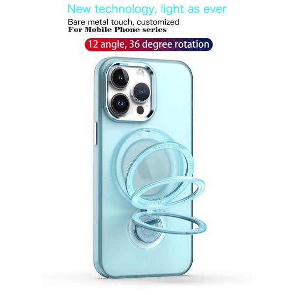 Для iPhone 15 14 13 12 11 Pro Plus Max чехол с подставкой на 360 градусов магнитный чехол Magsafe матовый, мягкий, прозрачный, противоскользящий, противоскользящий, чехлы