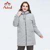 Astrid Spring Women Coat Long Fashion Plus Size Jacket Warm With Zipper For Outwear