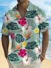 Summer Men's 3D Printed Floral Graphic Shirts Hawaiian Casual Shirts Button Up Shirts Short Sleeve Vacation Beach Wear No Pocket