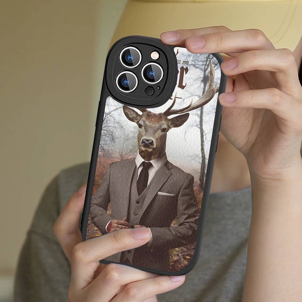 Горячий J-Jagermeisters Мягкий кожаный чехол для телефона для iPhone 13 15 Pro Max 12 Mini 11 14 16 Plus Чехлы