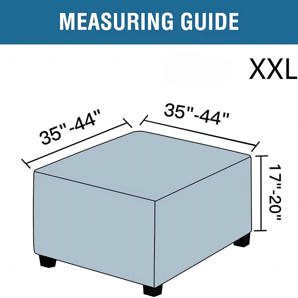 Square Elastic Step Cover Thickened Full Cover Square Low Stool Cover Household Sofa Step Stool Protection Cover