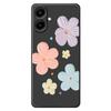 For Samsung Galaxy A07 4G Case Four Color Flowers Pattern Printing Straight Edge TPU Phone Back Cover