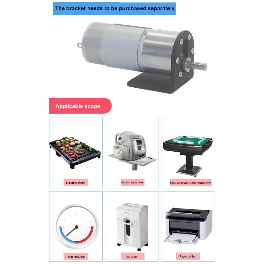 JGB37-555 High Torque Low Speed 12V Electric DC Gear Motor Micro 24V 555 Dc Gearbox Reduction Motor Geared Motor for Robot Arm