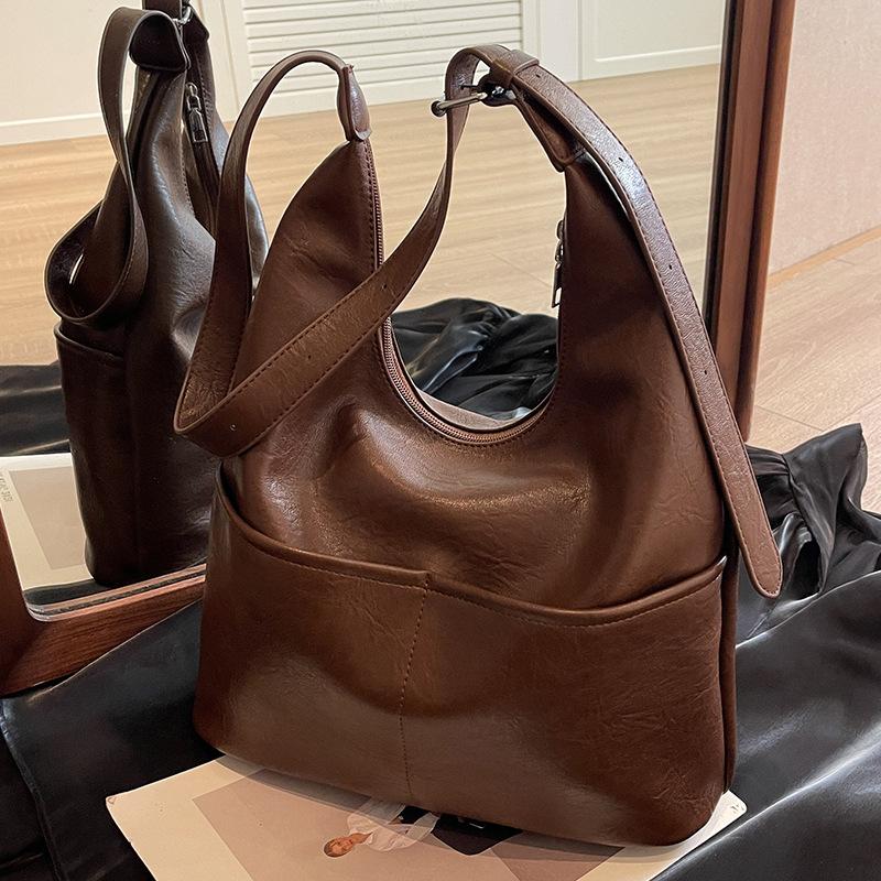 Сумка-ведро женская 2024 года, новая модная осенне-зимняя сумка высокого класса, универсальная в этом году, популярная женская сумка-мессенджер в стиле ретро