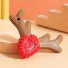 Игрушка для шлифования зубов собаки, оленьи рога, деревянная палочка, игрушка-тартар, красный, 2 шт.