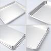 Silver Thickened Square Baking Tray Aluminum Alloy Pizza Bread Baking Tray Kitchen Baking Flat Base Cookie Egg Tart Baking Tray