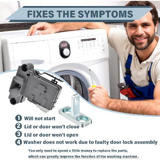 Replacement Electrolux Washer Door Latch Lock Switch Assembly