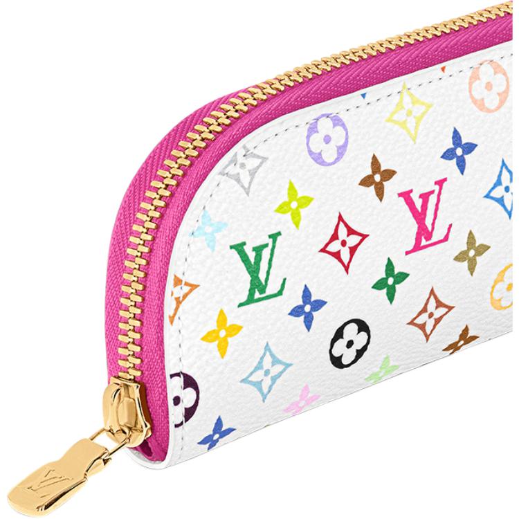 Louis Vuitton X Takashi Murakami Шарлотта Логотип-буквы Застежка-молния Дорожная сумка для хранения Унисекс Сумки Белый Мультиколор GI1303