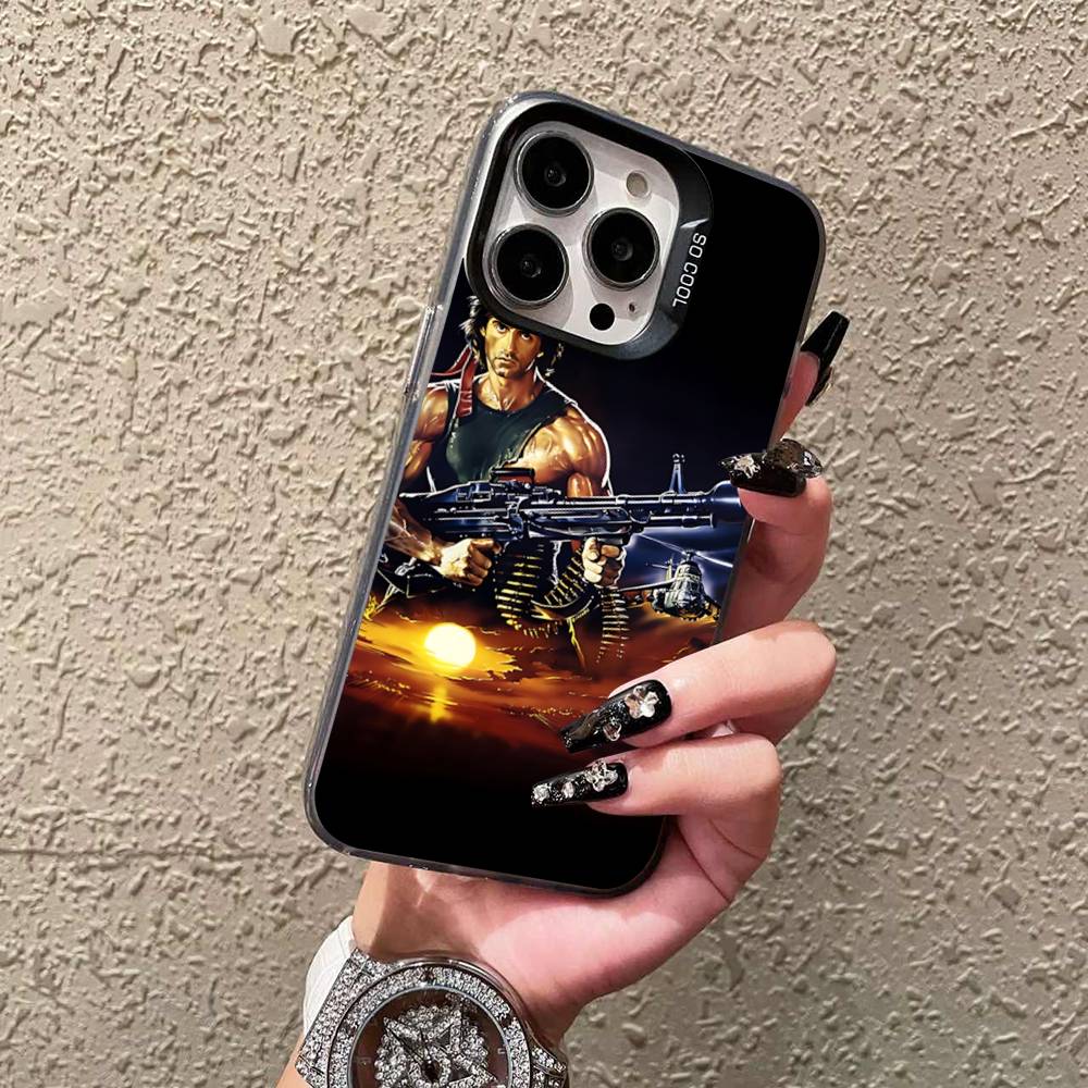 1pc Movie Rambo First Blood Phone Case For IPhone 16 15 14 13 12 11 17 Pro MAX Plus Pro Matte Shockproof Cover