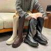 Daily travel versatile tall women's boots knight boots V-mouth rear zipper convenient to wear and take off boots comfortable and warm