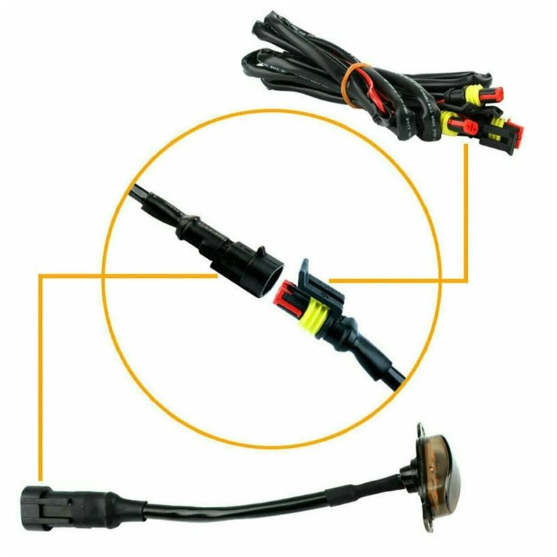 4 шт. Желтые янтарные светодиодные фонари решетки дневного ходового света противотуманная фара для установки спереди на автомобиль